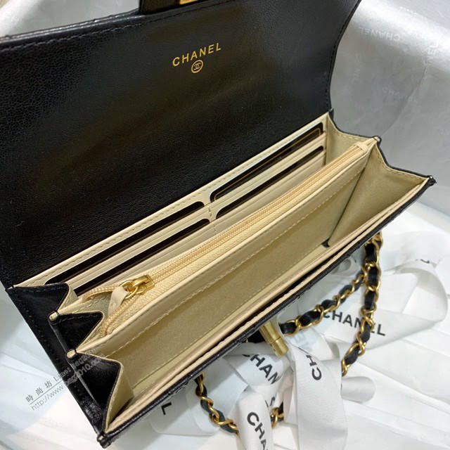 Chanel女包 香奈兒專櫃最新款珍珠包woc Chane鏈子小包  djc3886
